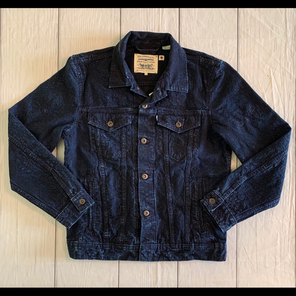 NWT Levi’s Men’s Size M Embroidered Trucker Jacket - Picture 13 of 13